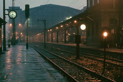 Foggy Train Station Photography Poster. poster