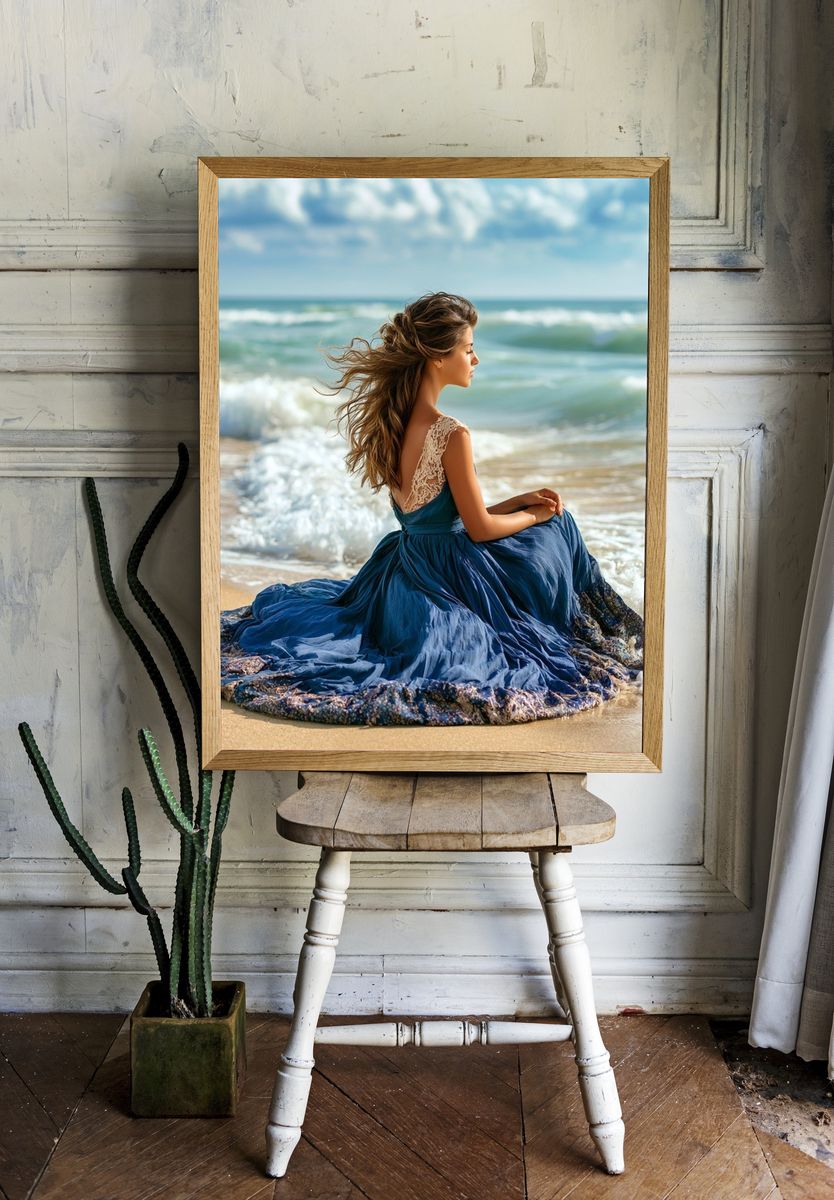 Seaside Portrait Photography Poster. — room view 1