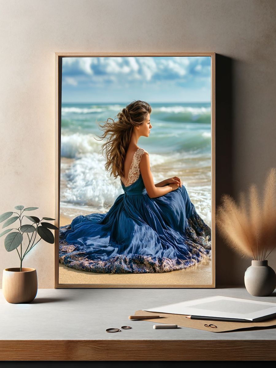 Seaside Portrait Photography Poster. — room view 2