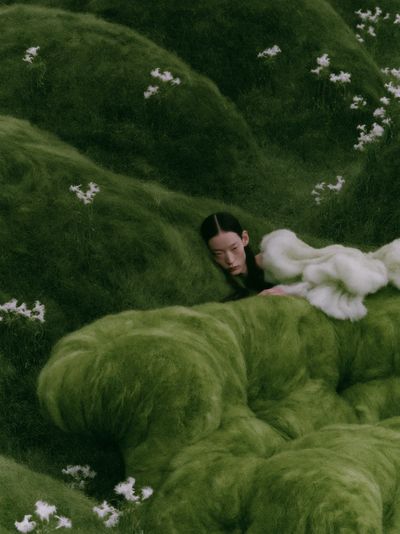 Dreamy Green Portrait Print.