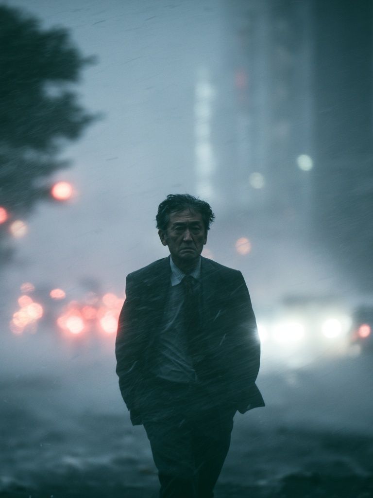 Rainy City Walk Photography Poster. poster — photography art