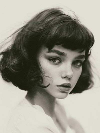 Monochrome Woman Portrait Print.