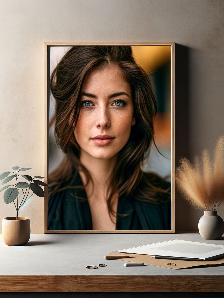 Elegant Woman Portrait Print. — room view 2