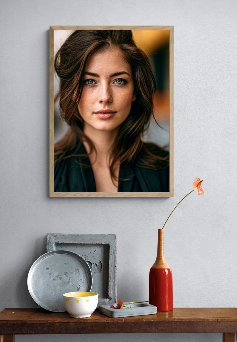 Elegant Woman Portrait Print. — room view 3