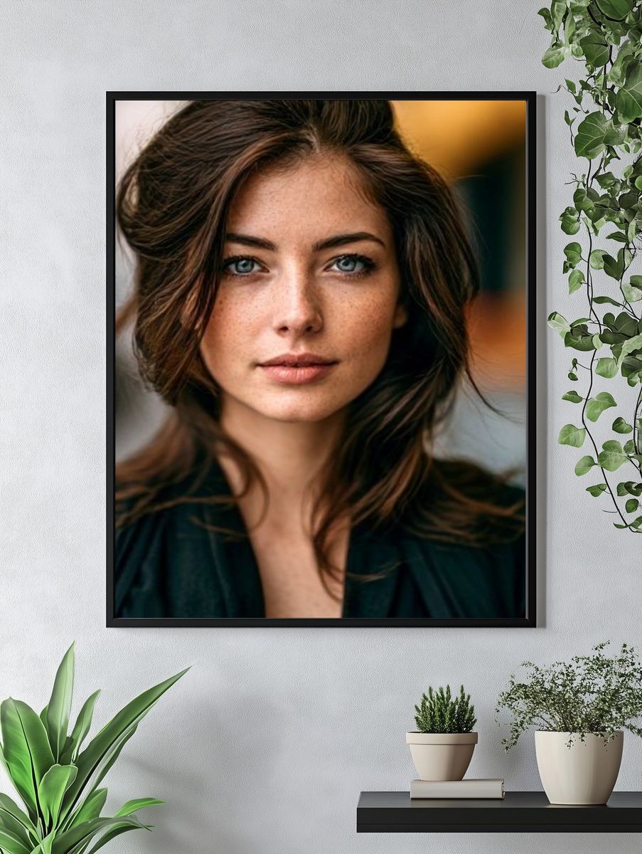 Elegant Woman Portrait Print. — room view 4