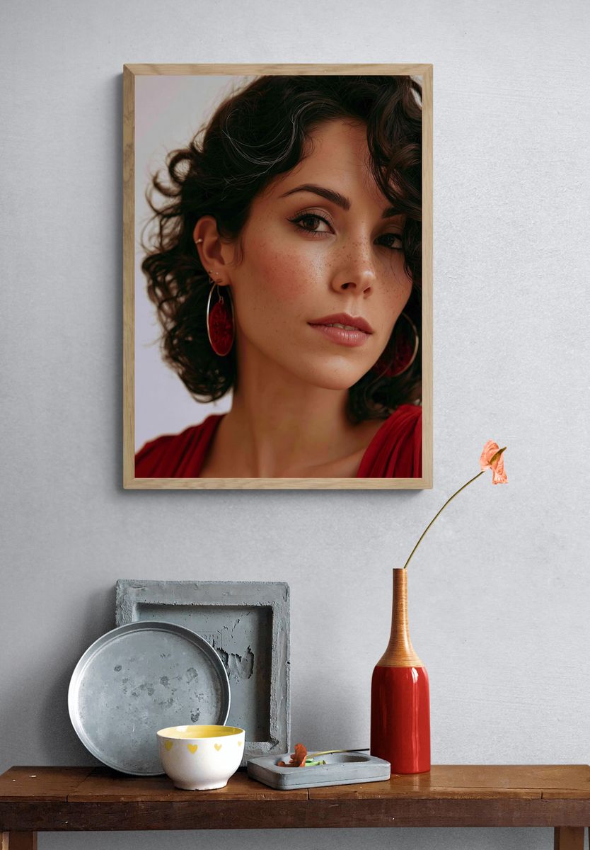 Elegant Woman Portrait Photography Poster. — room view 3