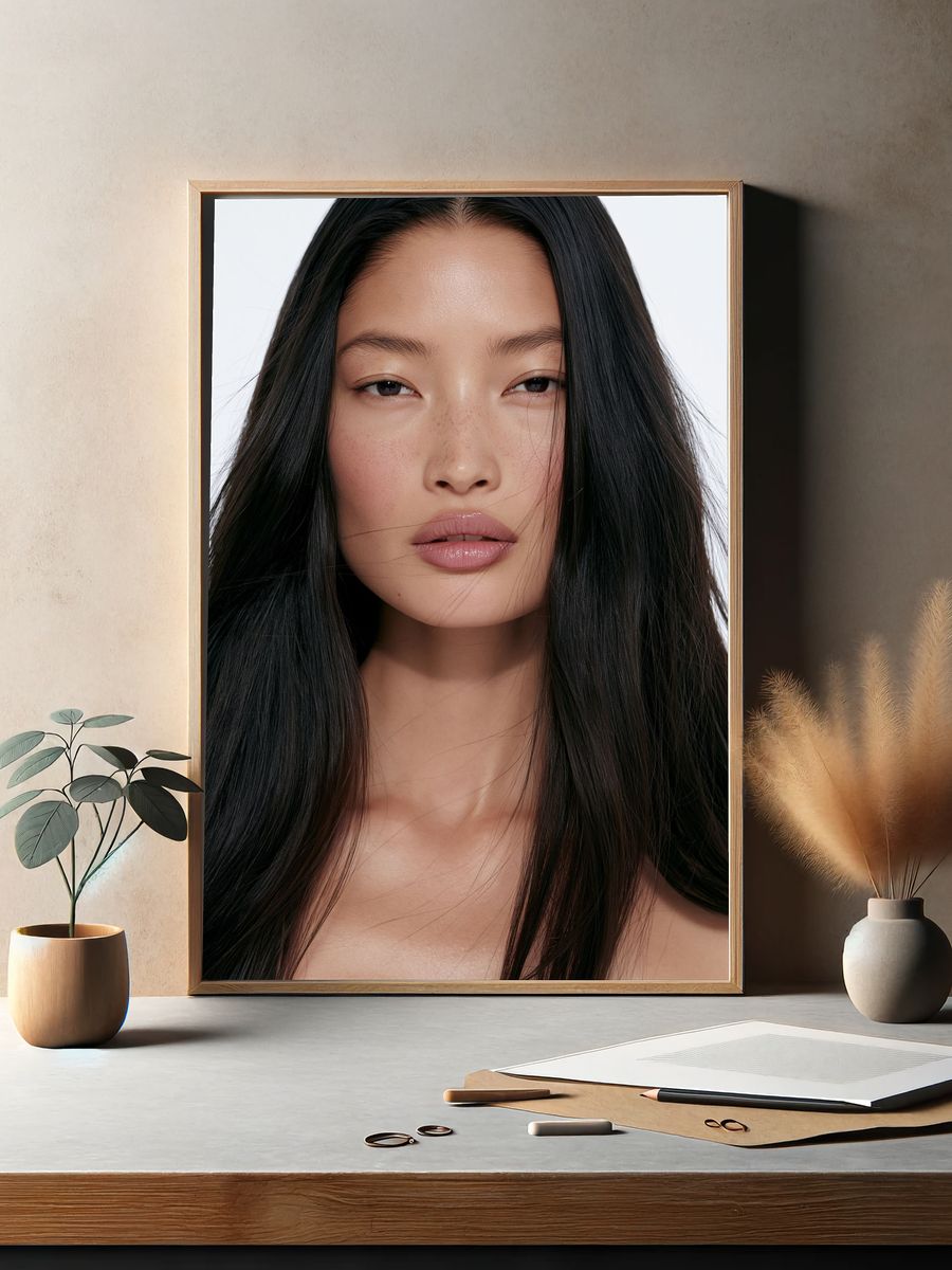 Minimalist Beauty Portrait Poster. — room view 2