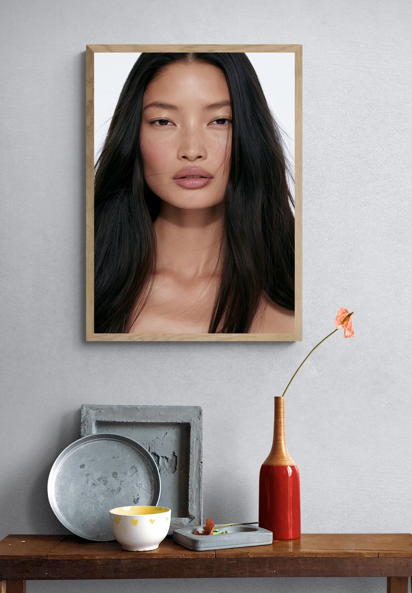 Minimalist Beauty Portrait Poster. — room view 3