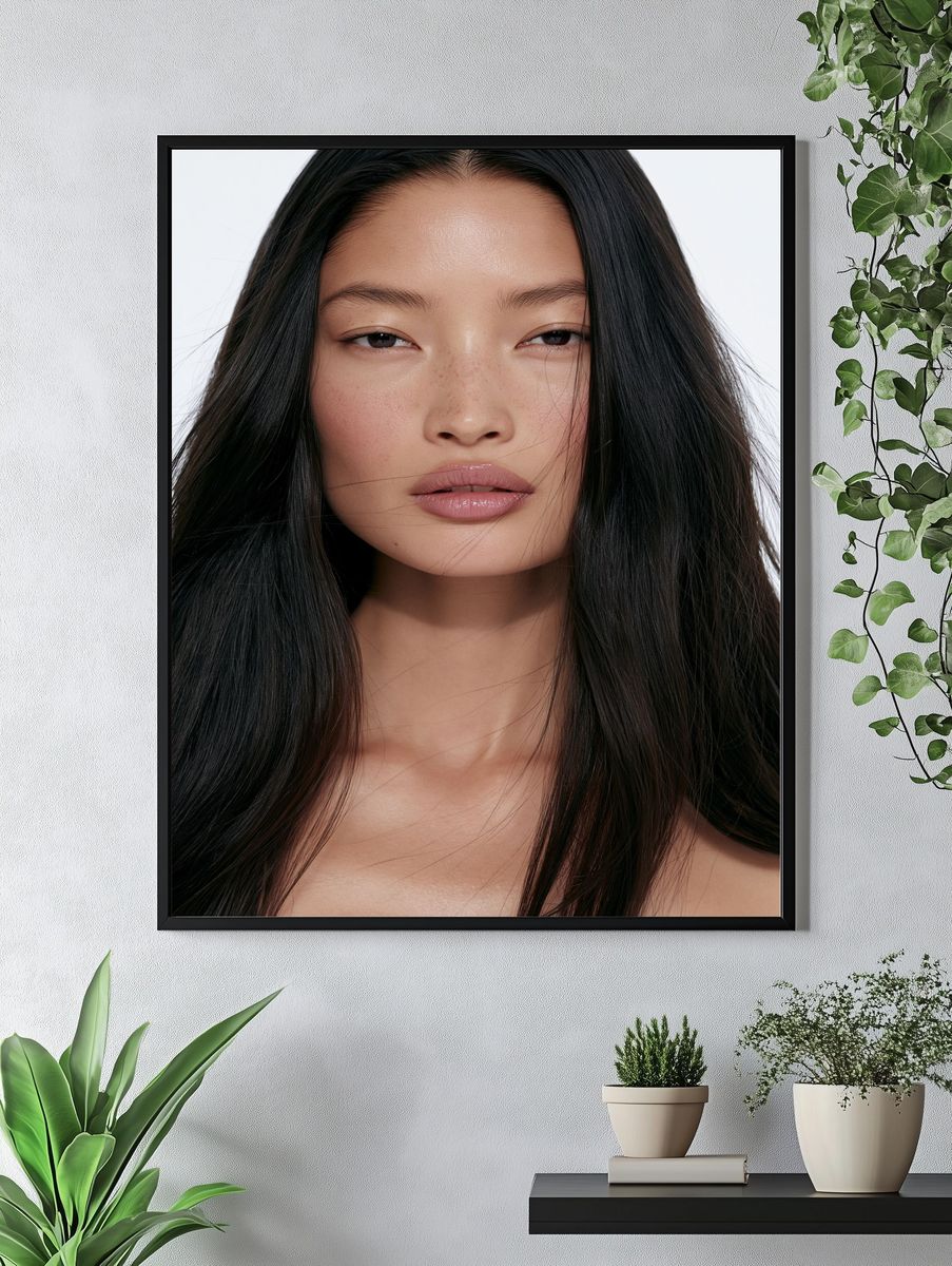Minimalist Beauty Portrait Poster. — room view 4
