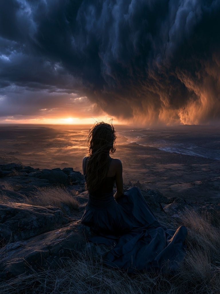 Storm Horizon Silhouette Poster. poster detail