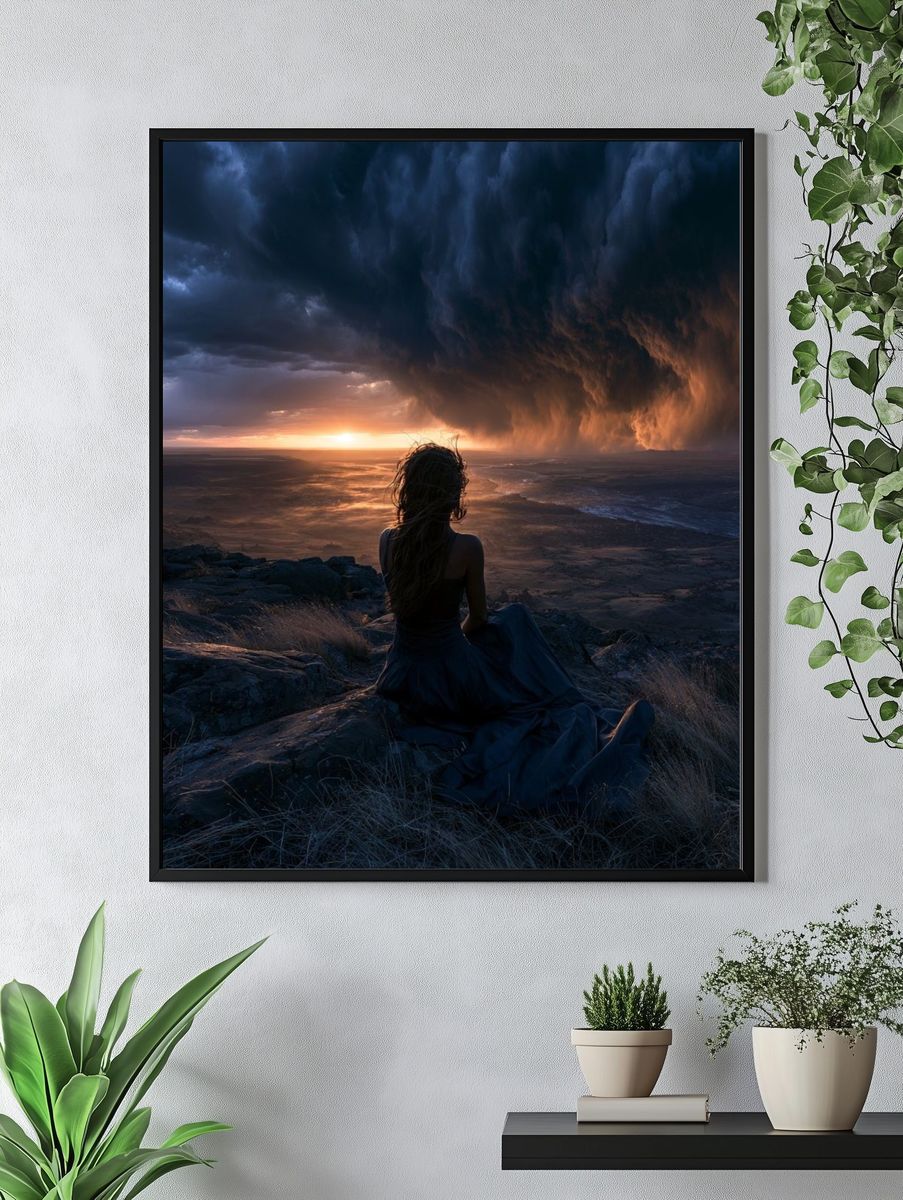 Storm Horizon Silhouette Poster. — room view 4