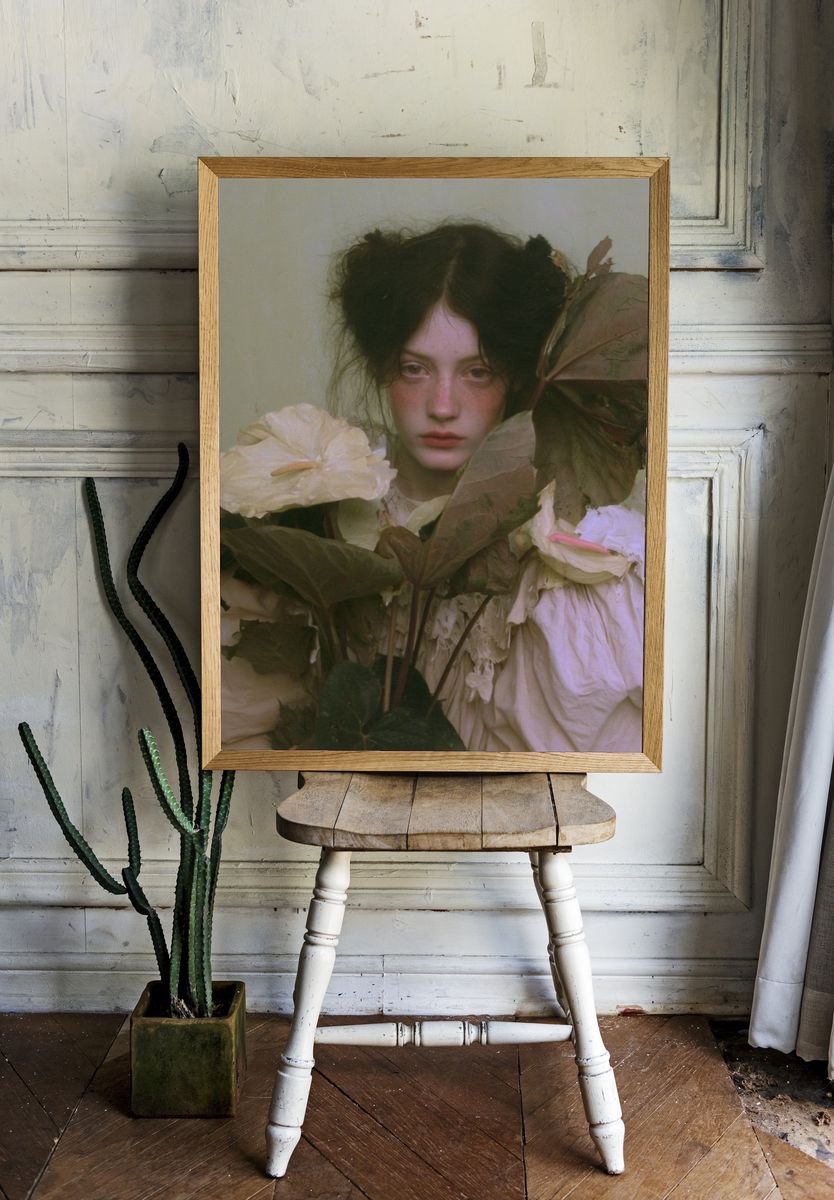 Floral Portrait Photography Poster. room preview