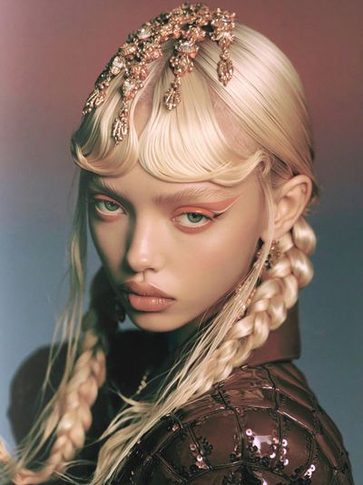 Avant-Garde Portrait Fashion Poster.