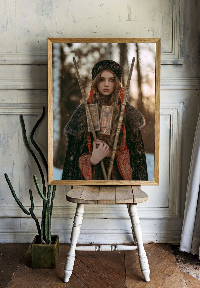 Mystic Winter Portrait Poster. room preview
