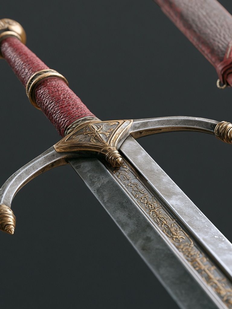Ornate Medieval Sword Photography Poster. poster detail