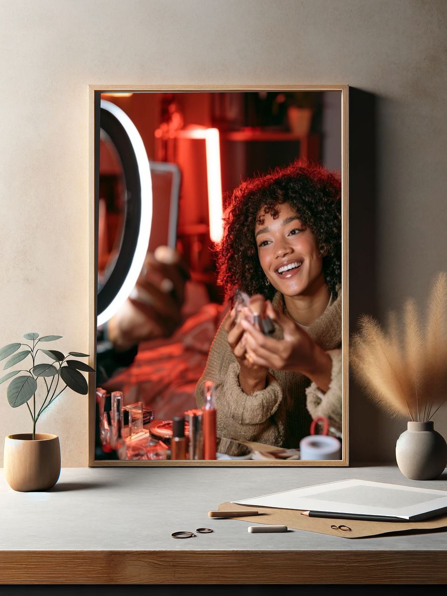 Beauty Makeup Portrait Poster. — room view 2