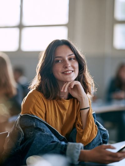 Smiling Student Portrait Poster.