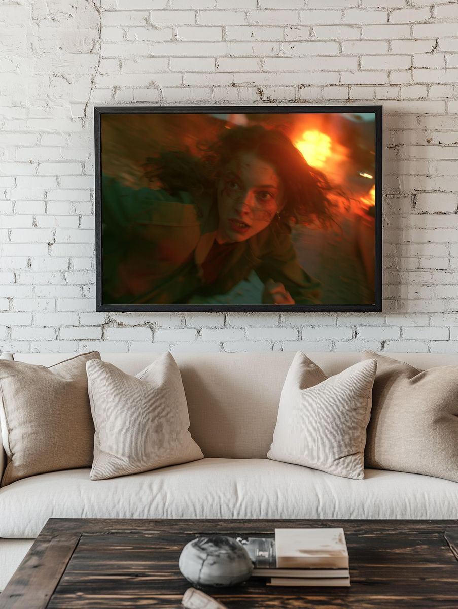 Surreal Portrait Motion Blur Poster. room preview