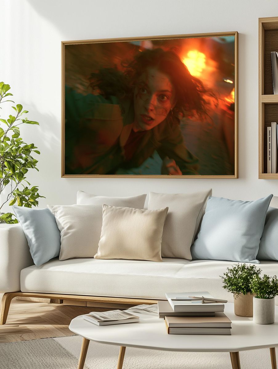 Surreal Portrait Motion Blur Poster. — room view 2