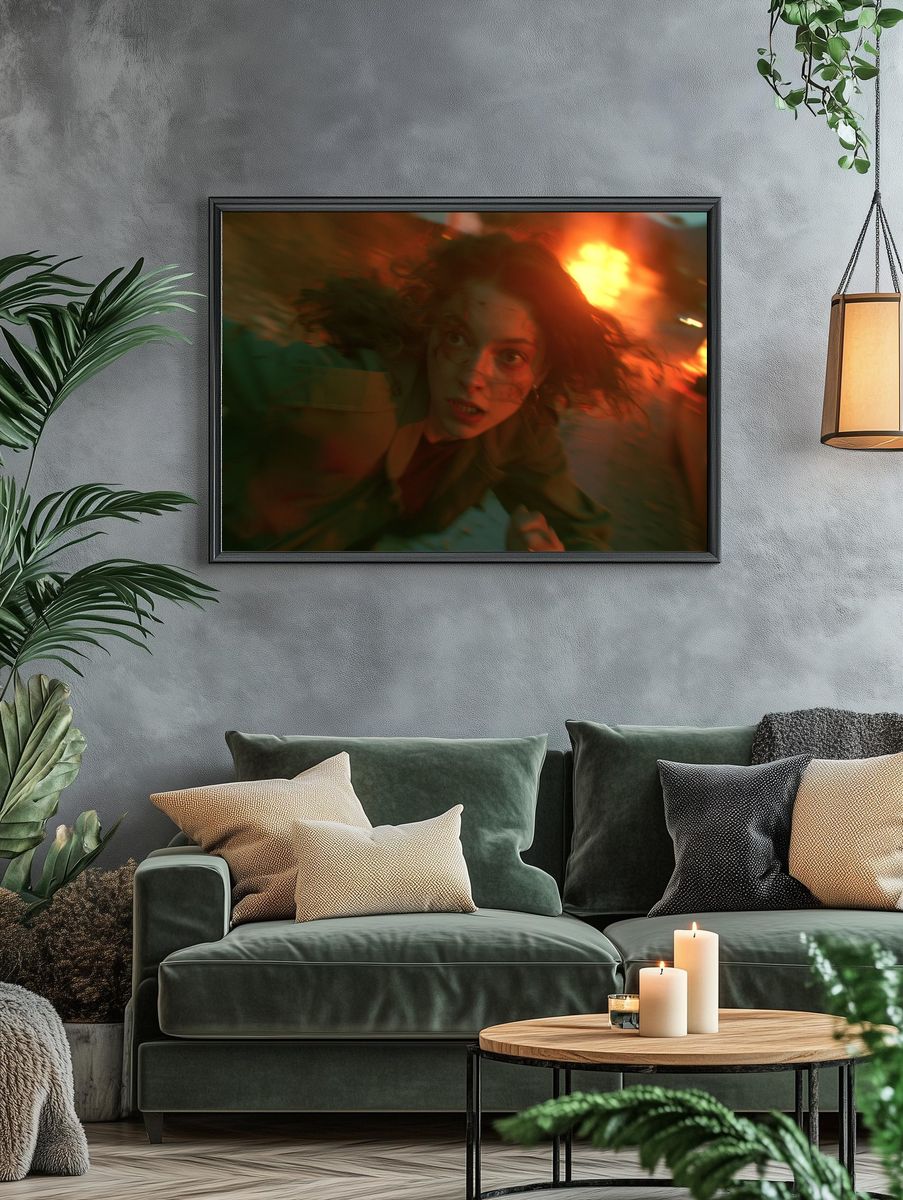Surreal Portrait Motion Blur Poster. — room view 4
