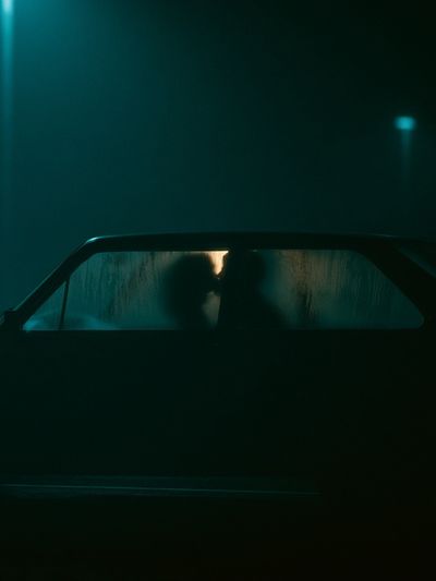 Neon Car Silhouette Photography Poster.