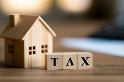 Tax Wooden Blocks Photography Poster.