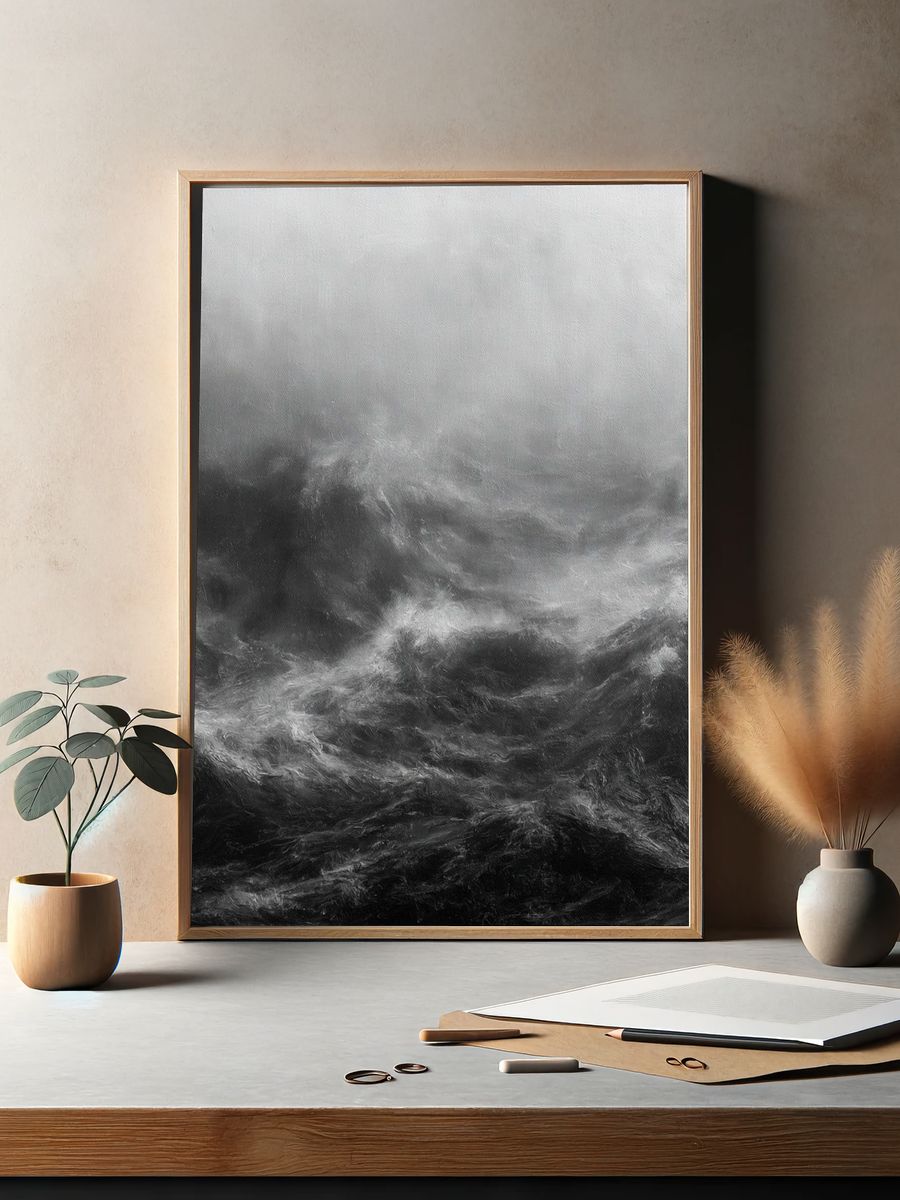 Stormy Sea — Photography Print. — room view 2