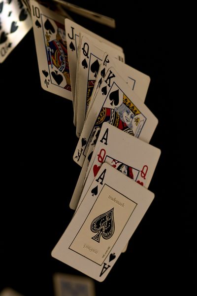 Floating Playing Cards Photography Poster. poster