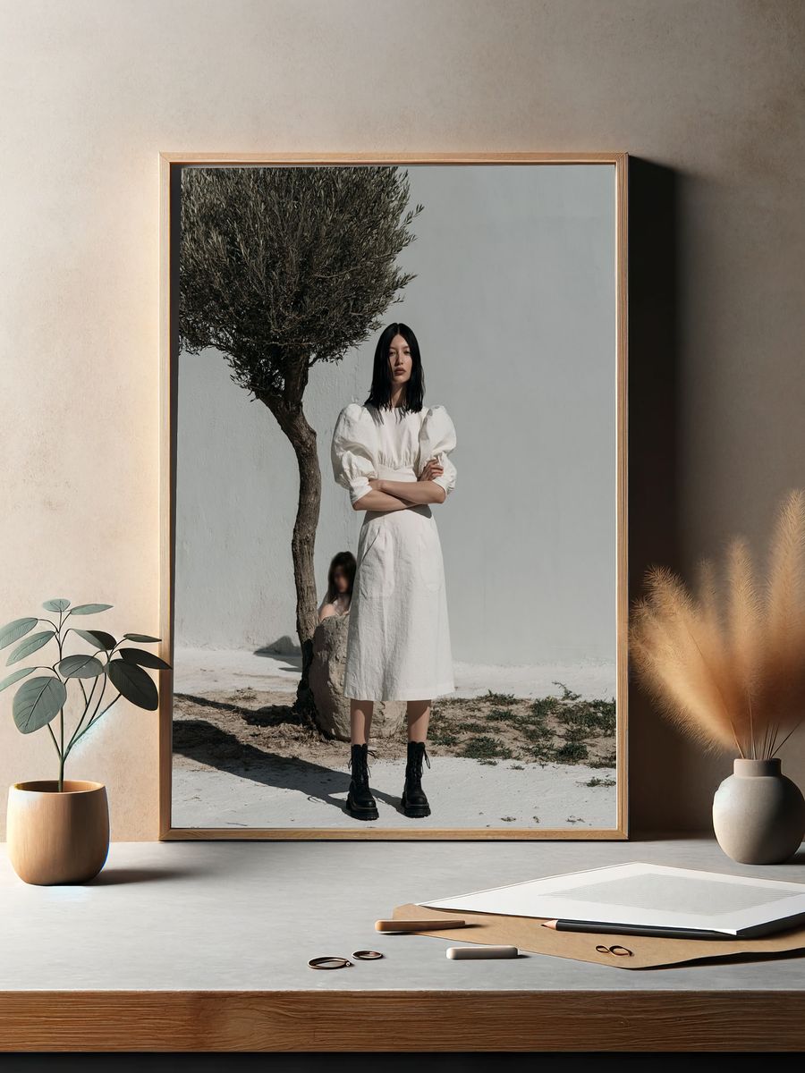 Minimalist Fashion Portrait Poster. — room view 2