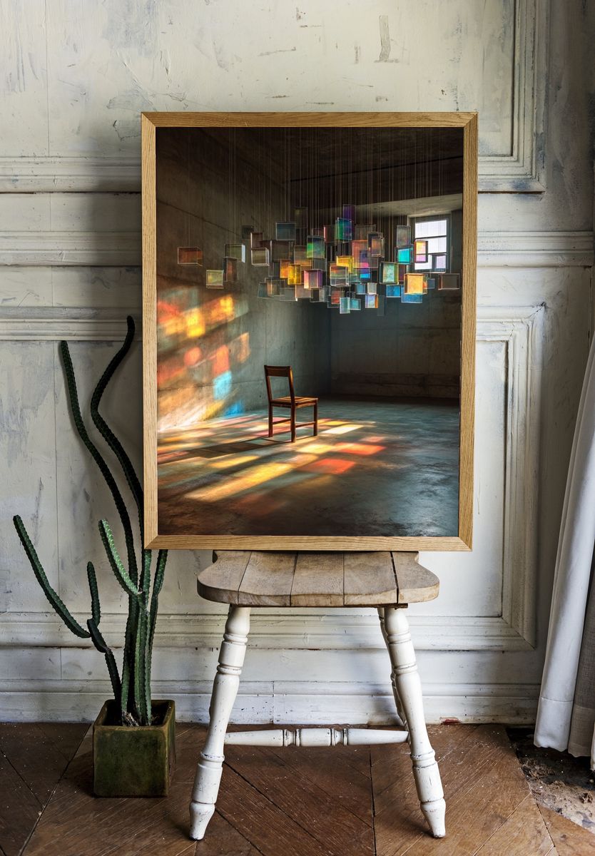 Prismatic Light Room Photography Poster. — room view 1