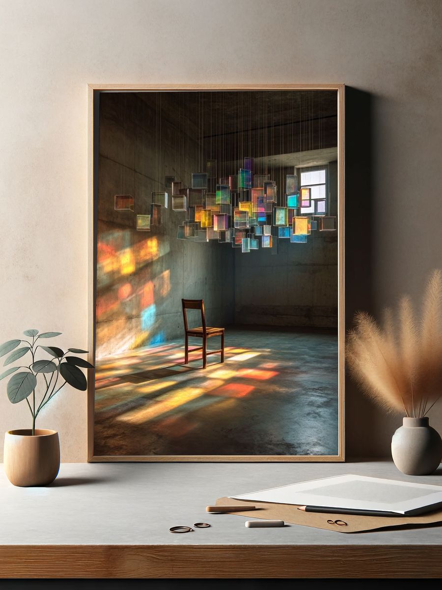 Prismatic Light Room Photography Poster. — room view 2