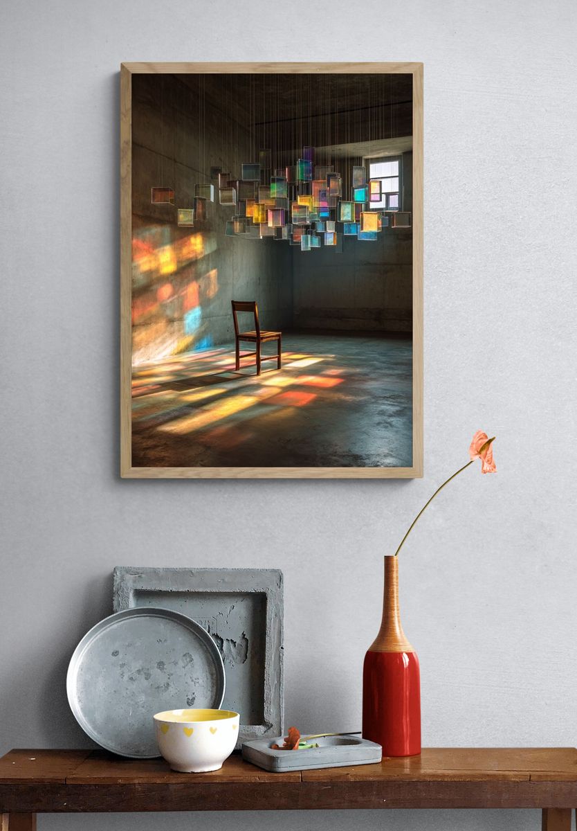 Prismatic Light Room Photography Poster. — room view 3