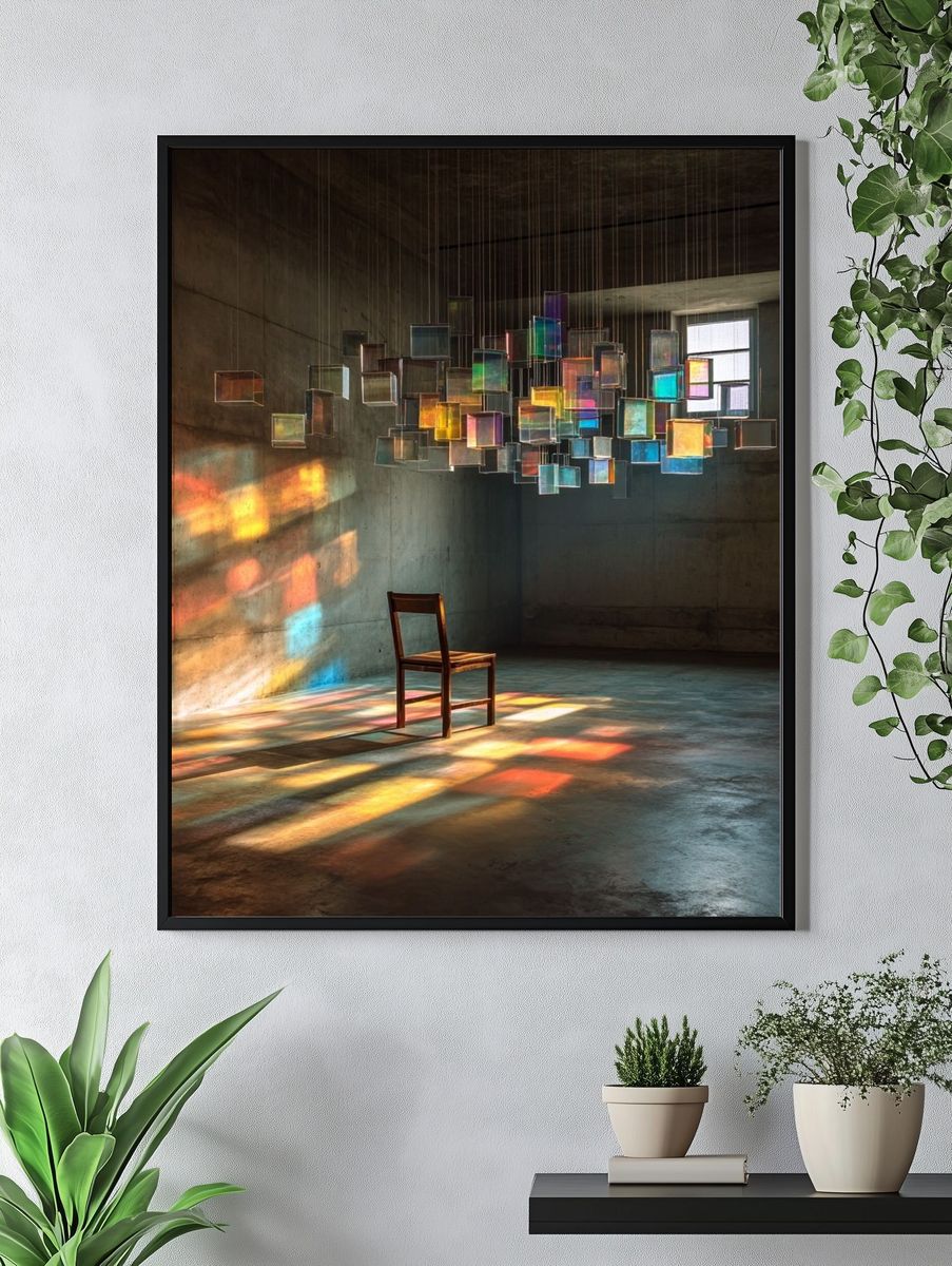 Prismatic Light Room Photography Poster. — room view 4