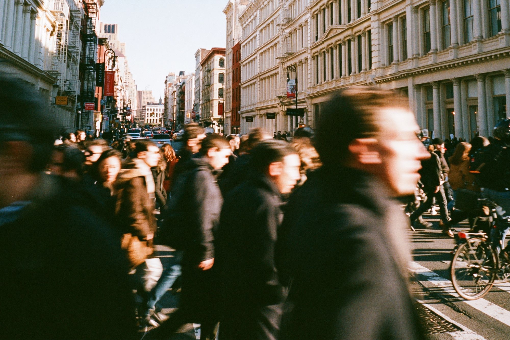 City Street Crowd Photography Poster. poster — photography art