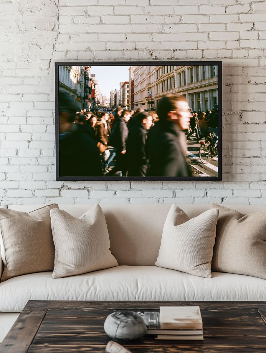 City Street Crowd Photography Poster. room preview