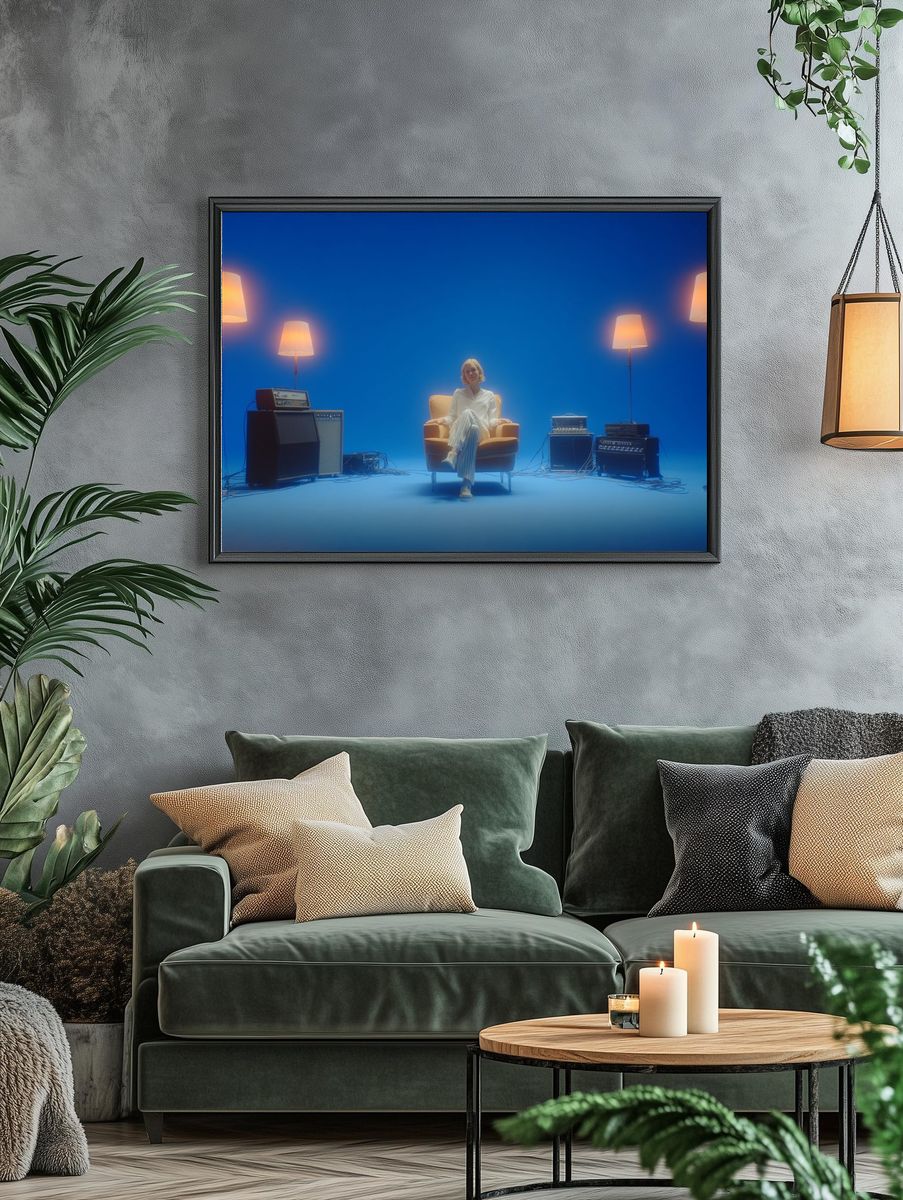 Blue Studio Portrait Photography Poster. — room view 4