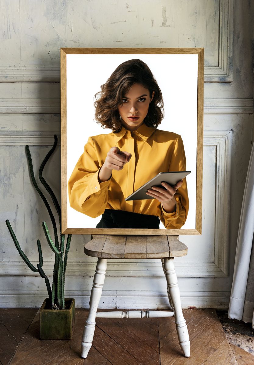 Confident Woman Portrait Photography Poster. room preview