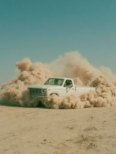 Desert Truck Drift Photography Poster. poster