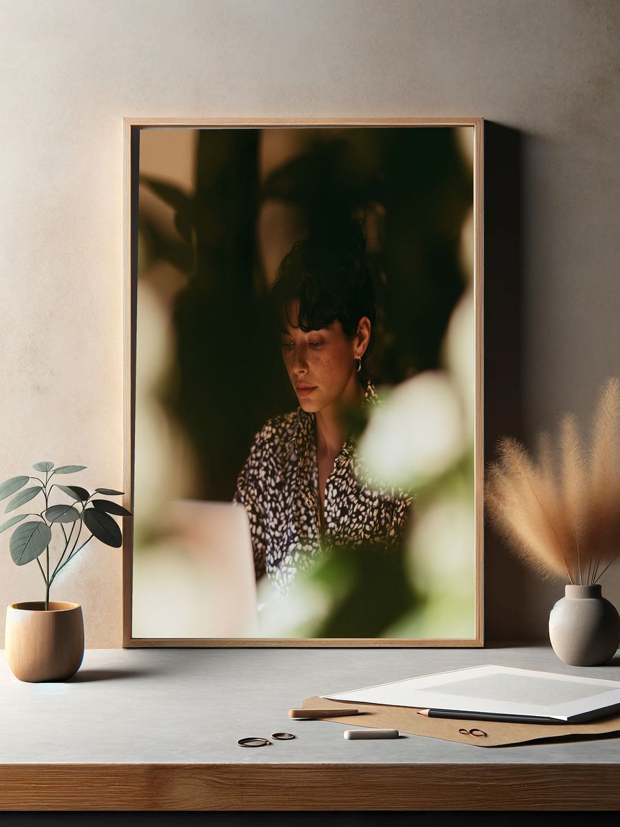 Moody Portrait Photography Poster. — room view 2