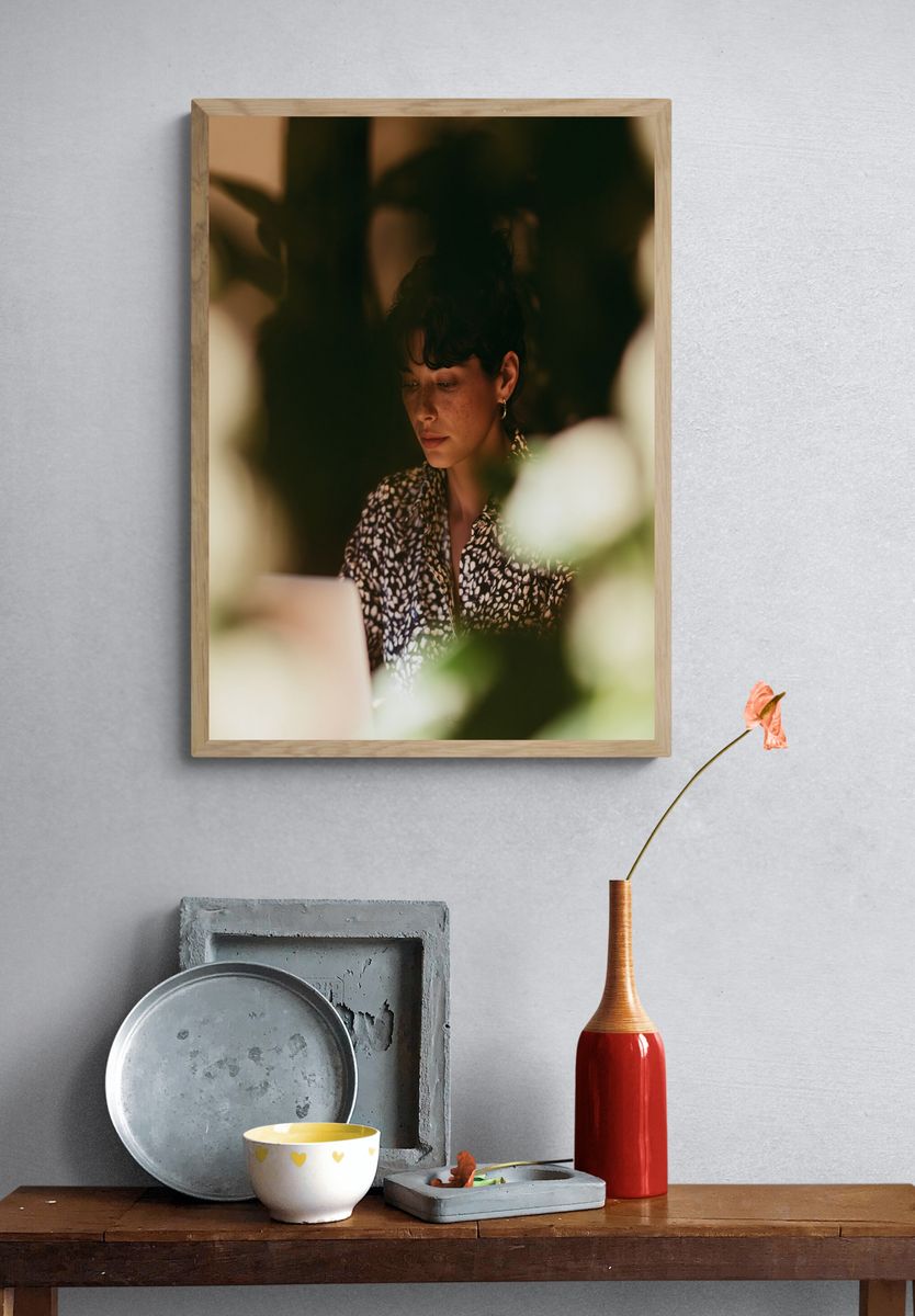 Moody Portrait Photography Poster. — room view 3