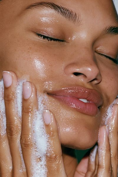 Glowing Skincare Portrait Poster. poster