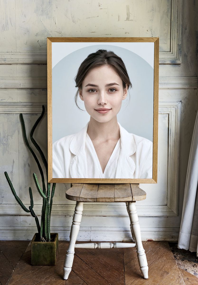 Minimal Portrait Poster. room preview