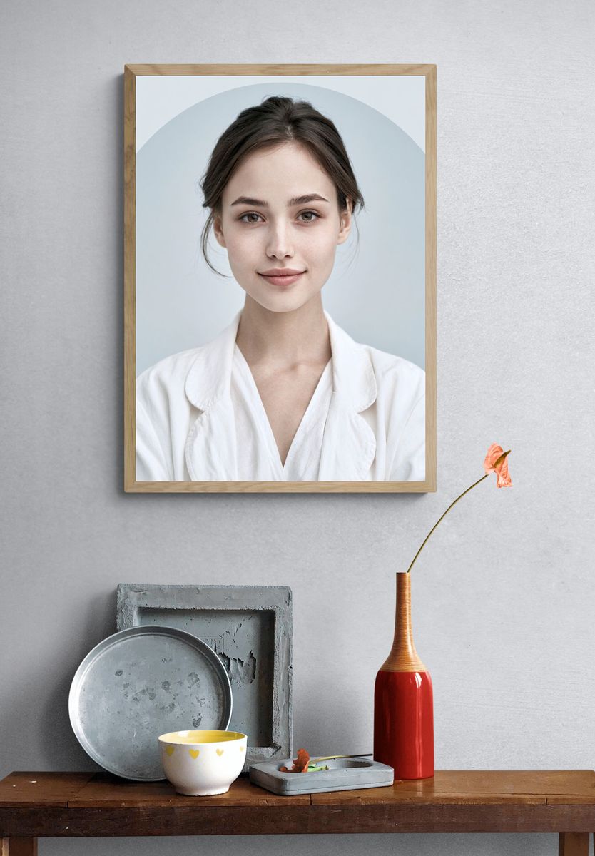 Minimal Portrait Poster. — room view 3