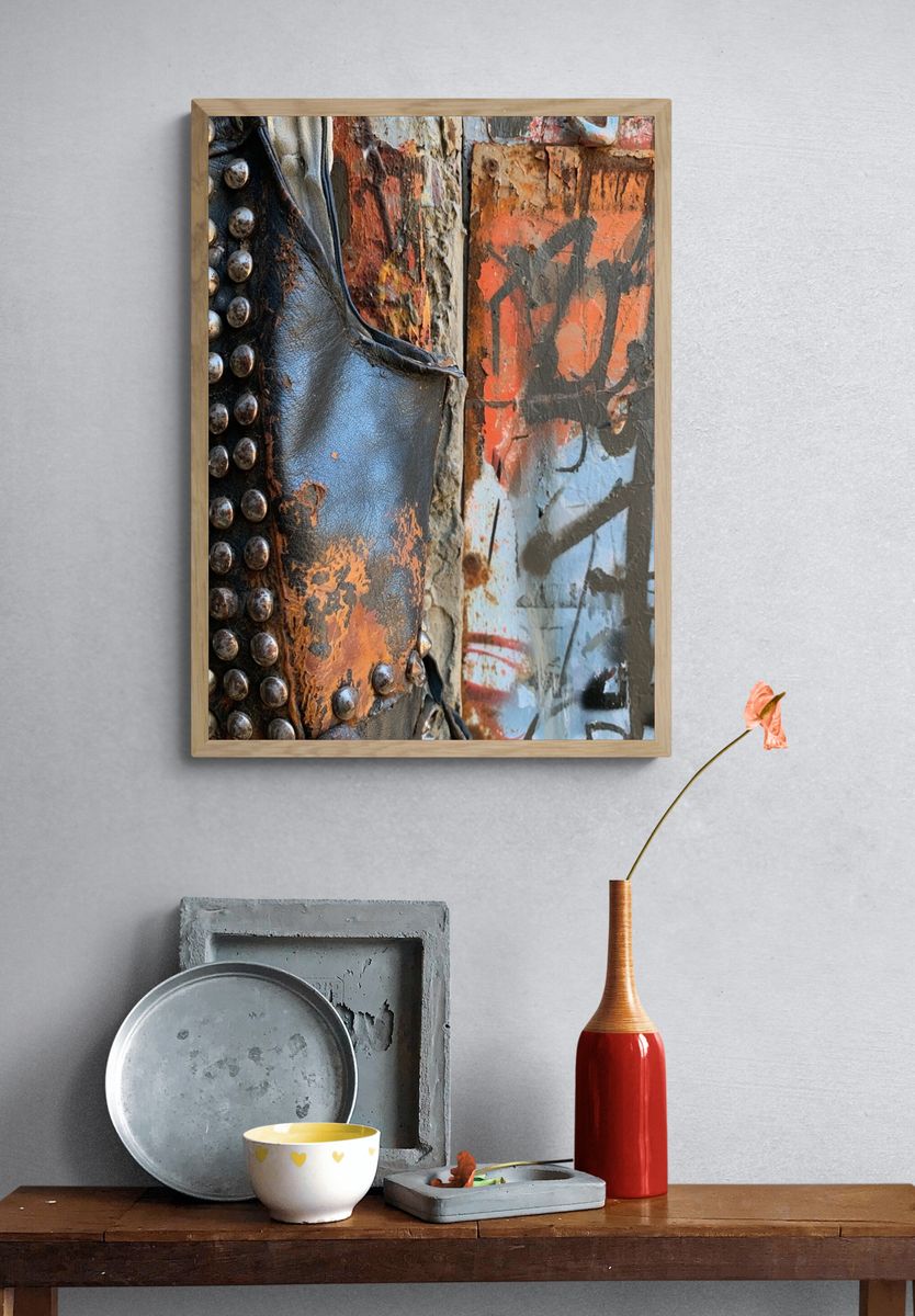 Urban Rust Texture Photography Poster. — room view 3