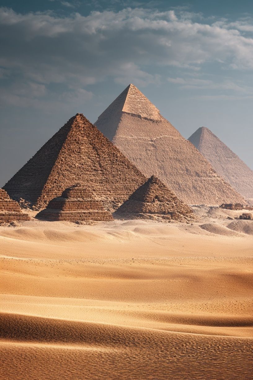 Pyramids in the Desert Photography Poster. poster — photography art