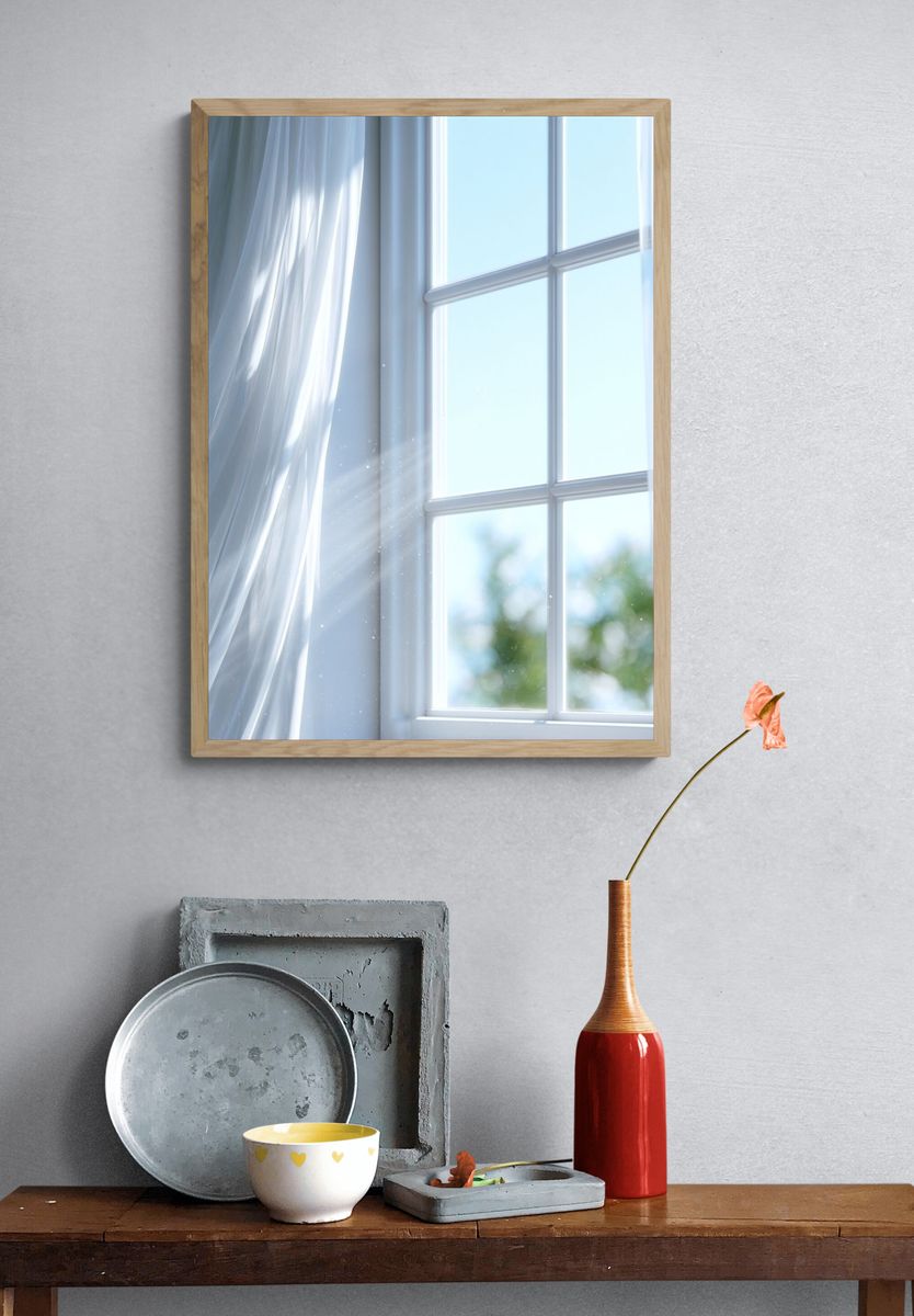 Sunlit Sheer Curtains Photography Print. — room view 3