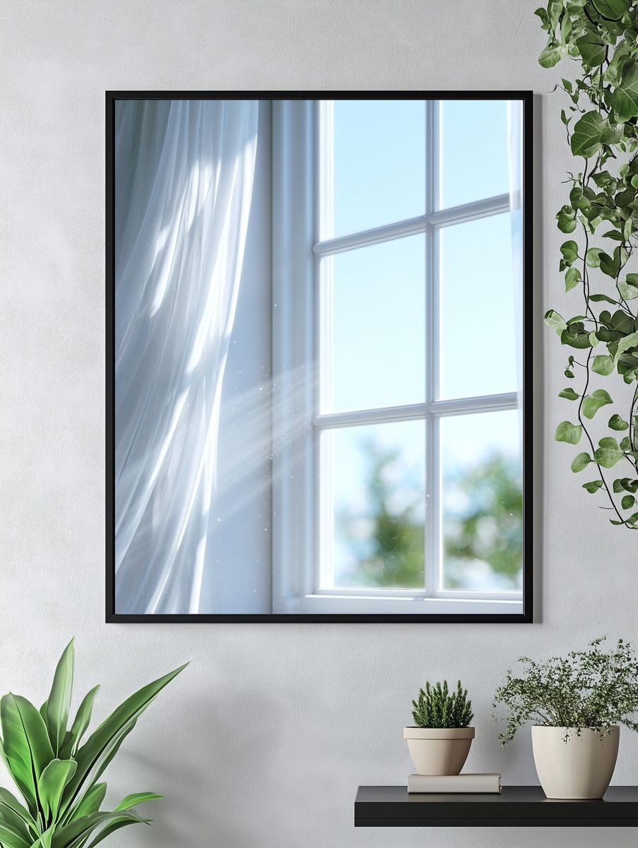 Sunlit Sheer Curtains Photography Print. — room view 4