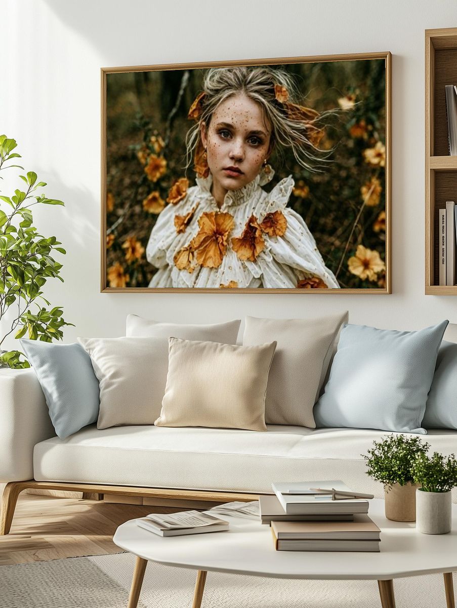 Autumn Portrait Photography Poster. — room view 2