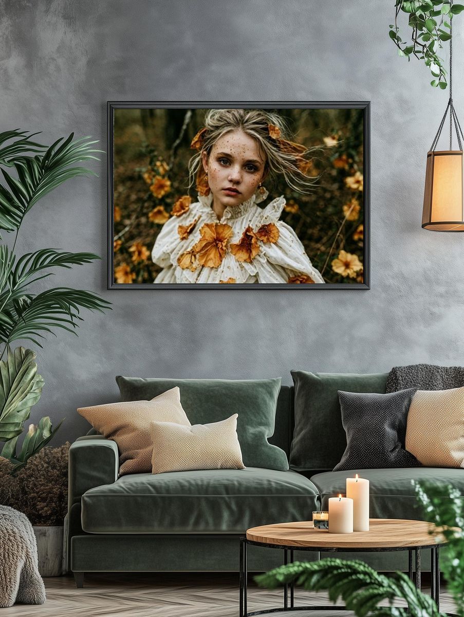 Autumn Portrait Photography Poster. — room view 4