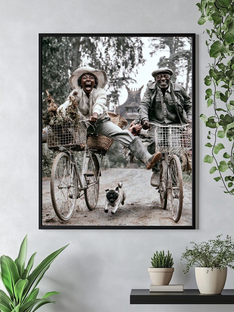 Joyful Bicycle Ride Photography Poster. — room view 4